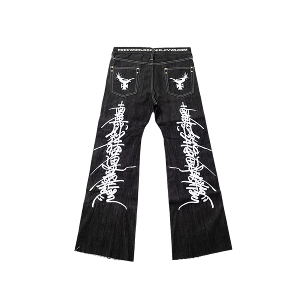 FVVO Red Selvedge Embroidered Raw Denim Jeans